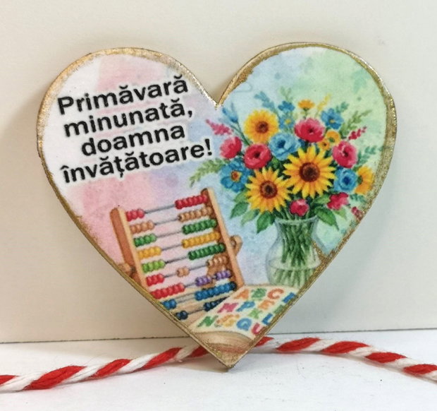 Martisor personalizat pentru invatatoare