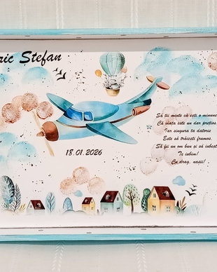 Tavita/set de mot baietel cu avion