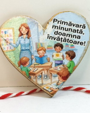 Martisor personalizat pentru invatatoare, educatoare