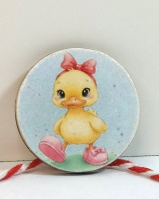 Martisor copii cu bobocel de rata