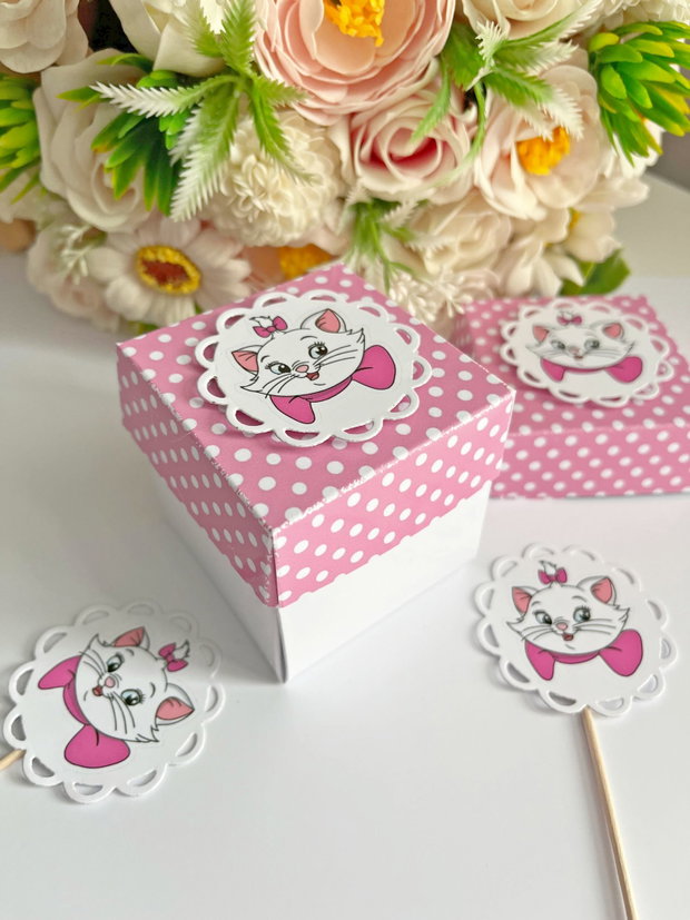 Invitații botez fetițe Pisicuța Marie