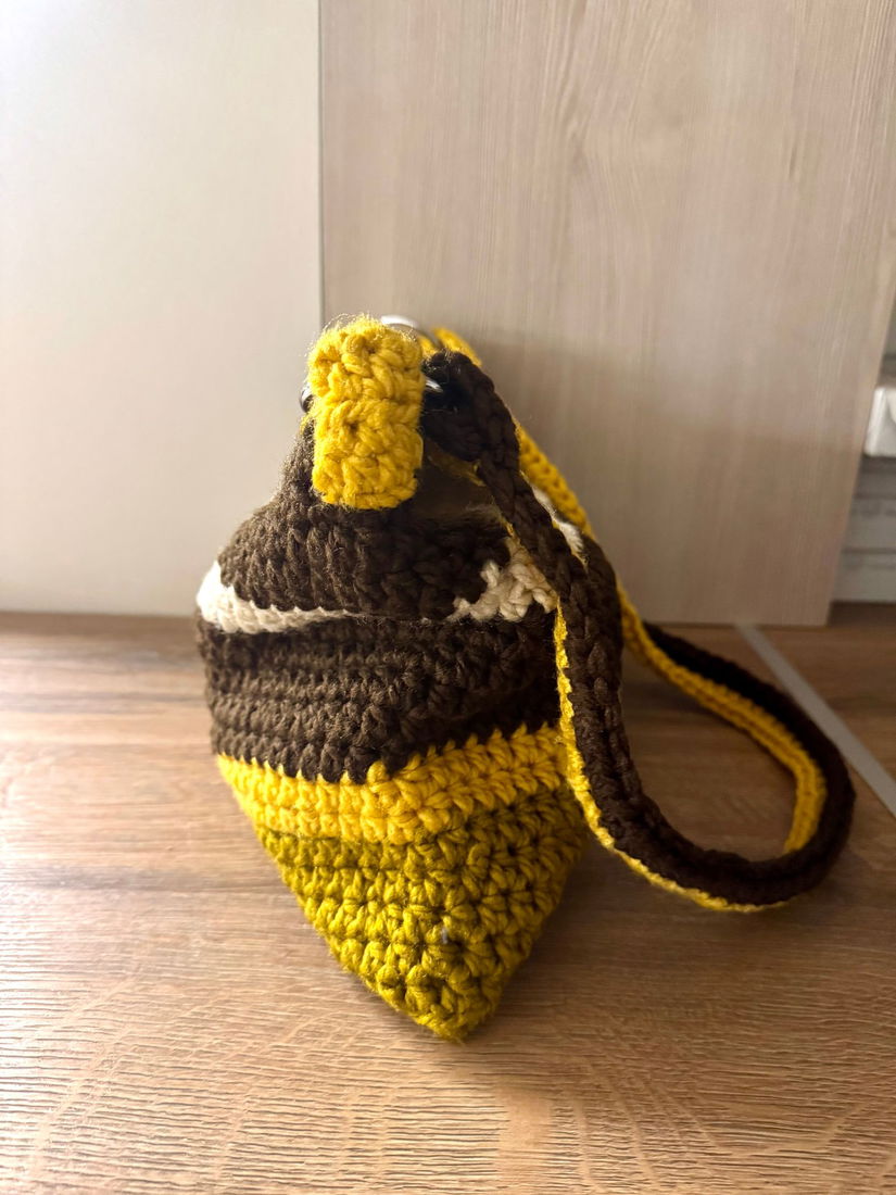 GEANTA  BOHO IMPLETITA DIN BLEND LANA 35/27 CM