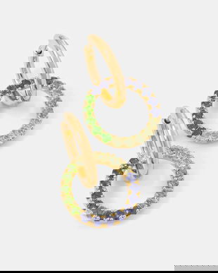 Tous cercei din argint placați cu aur