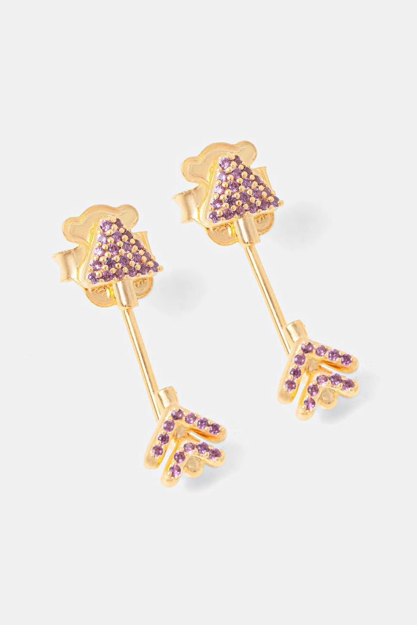 Tous cercei placați cu aur