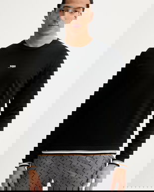 BOSS hanorac lounge din bumbac Iconic Sweatshirt