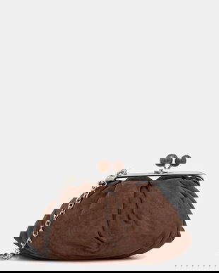 Weekend Max Mara geantă de mana din piele intoarsa AVALOIS