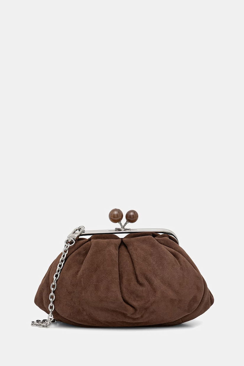 Weekend Max Mara geantă de mana din piele intoarsa AVALOIS