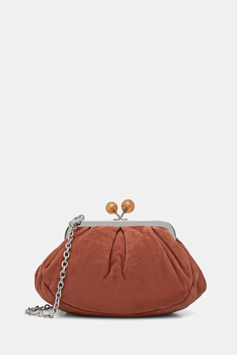 Weekend Max Mara geantă de mana din piele intoarsa AVALOIS