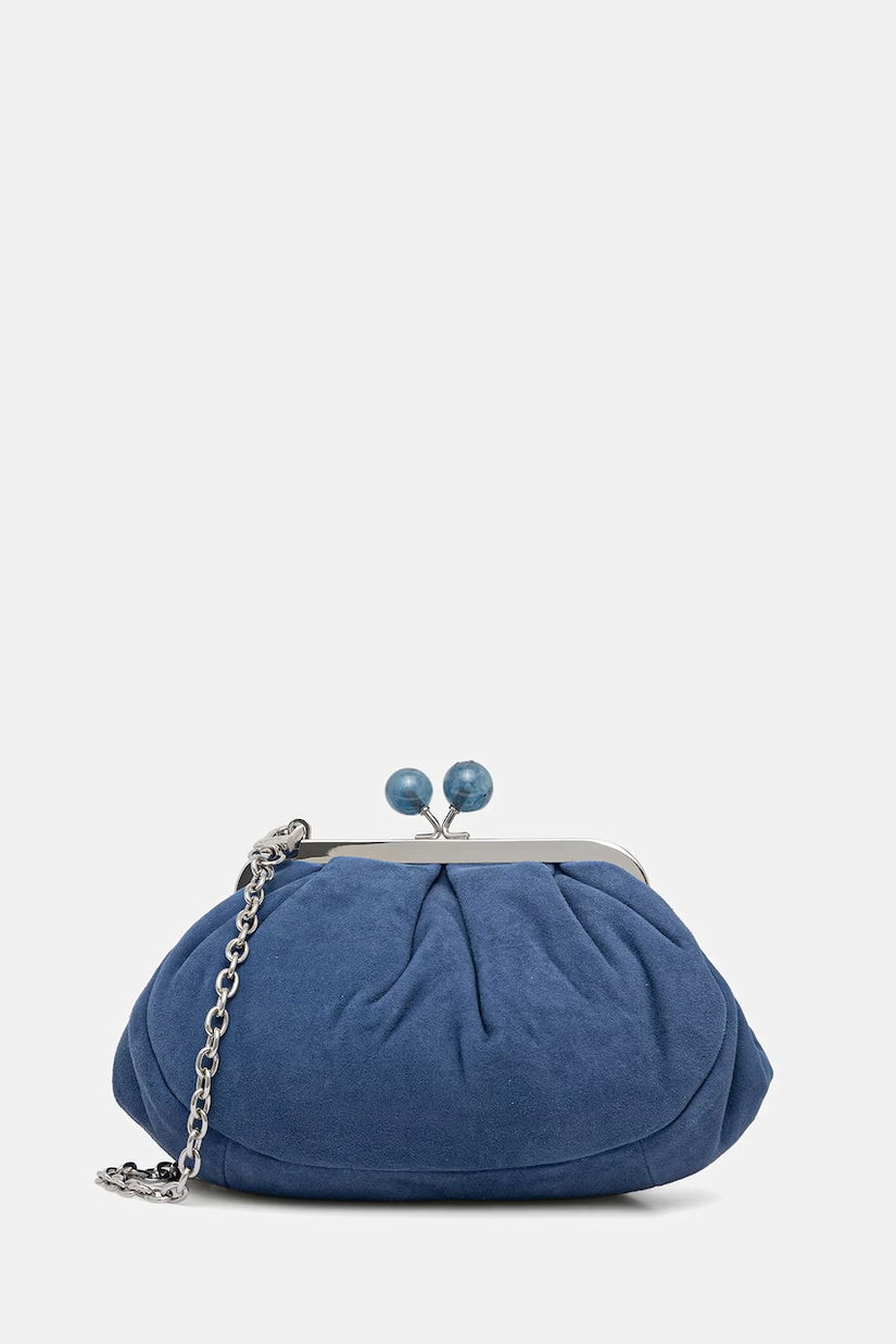 Weekend Max Mara geantă de mana din piele intoarsa AVALOIS