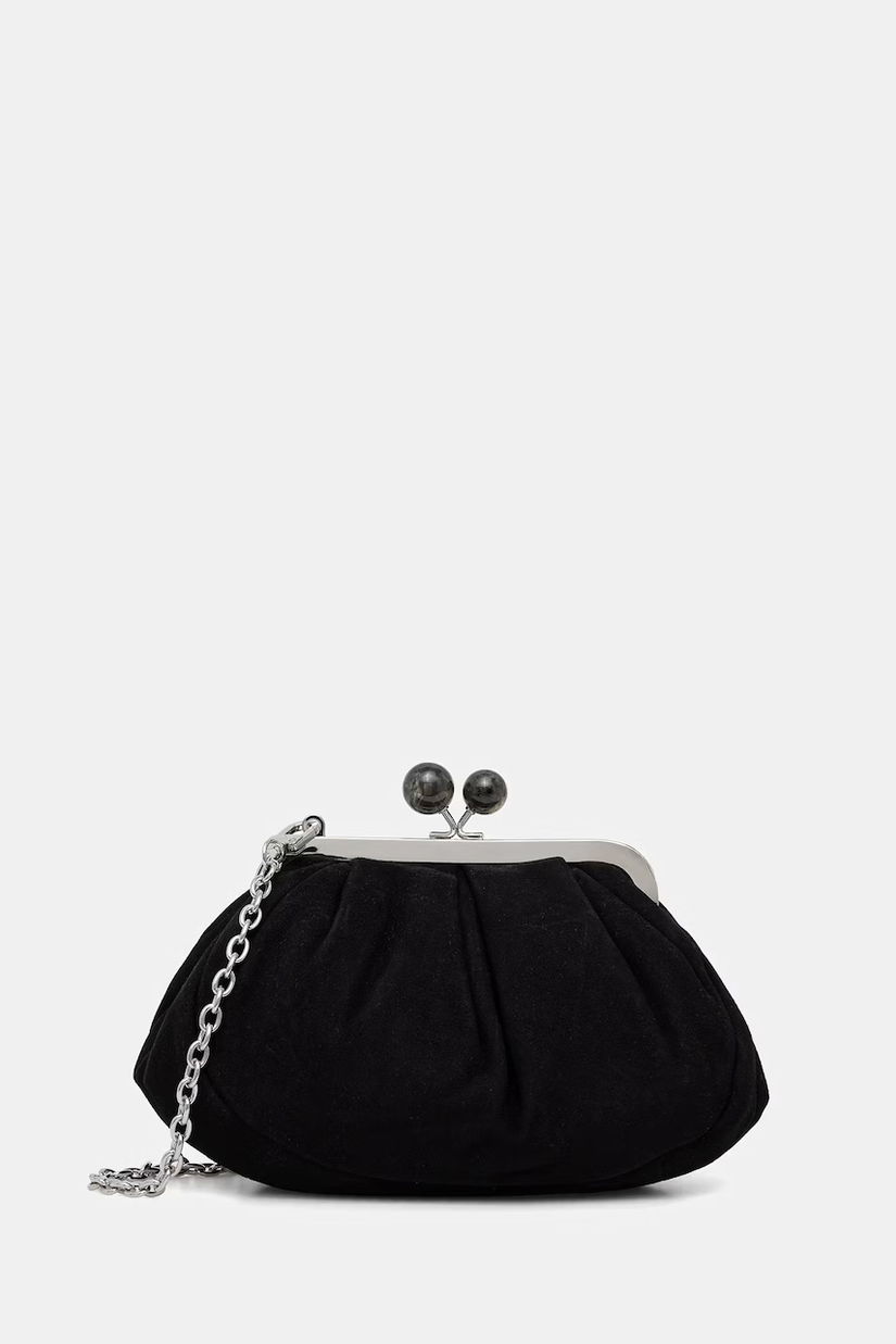 Weekend Max Mara geantă de mana din piele intoarsa AVALOIS