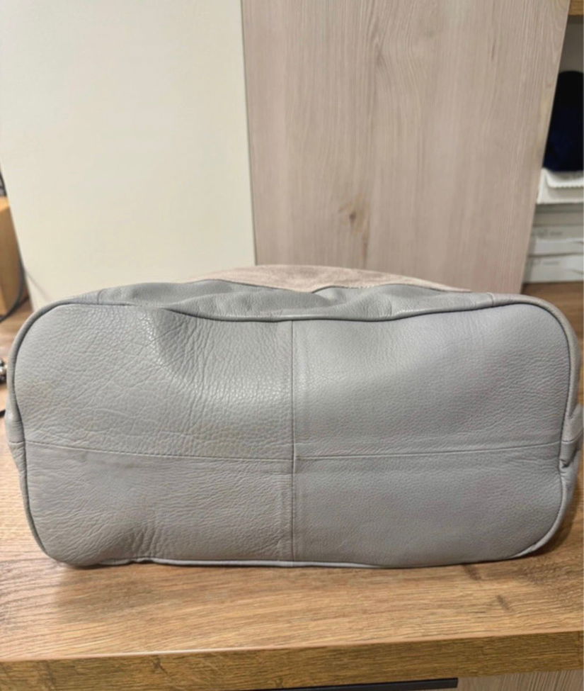 Cox Designer Grey Leather Womens Shoulder bag