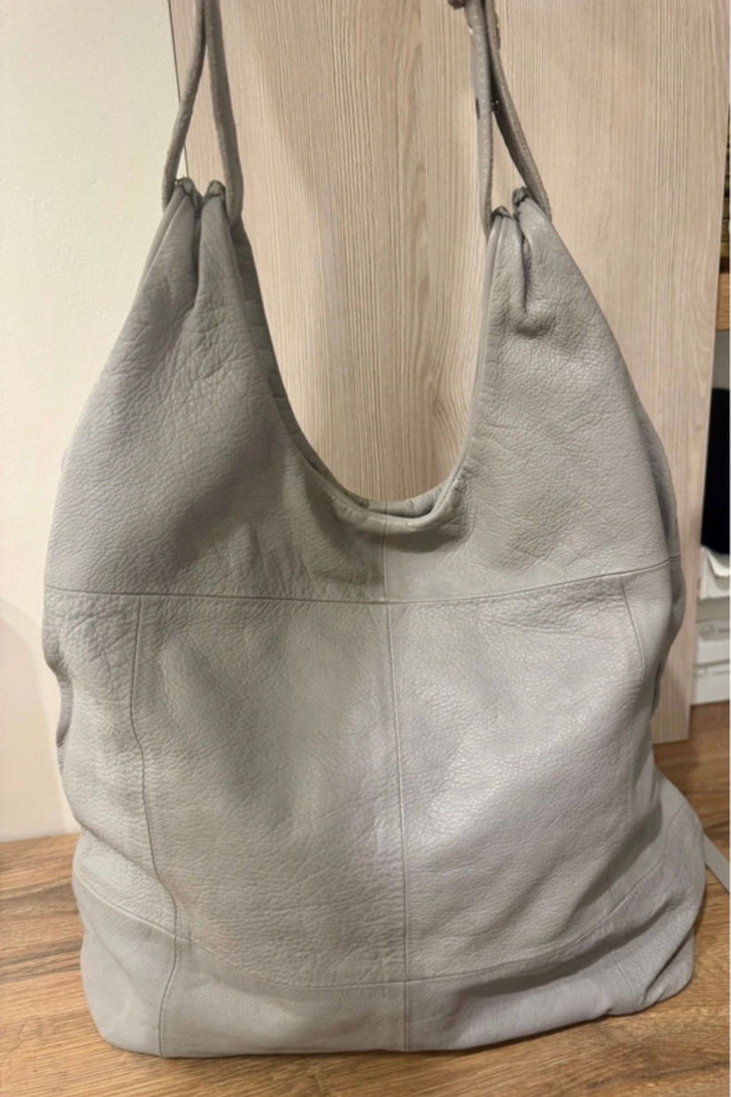 Cox Designer Grey Leather Womens Shoulder bag