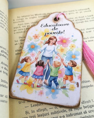 Semn de carte personalizat pentru educatoare, invatatoare