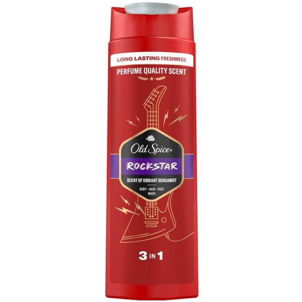Gel de Dus pentru Barbati - Old Spice Rockstar Body- Hair-Face Wash 3in1, 400 ml