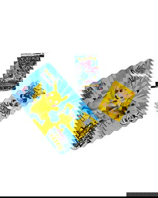 Set 50 Carduri Pok&eacute;mon, Cutie Metalica Albastra de Colectie