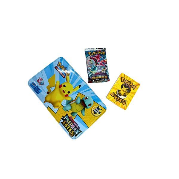 Set 50 Carduri Pok&eacute;mon, Cutie Metalica Albastra de Colectie