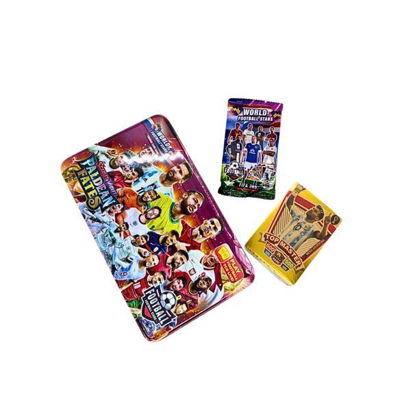 Set 50 Carduri Fotbal Colectionabile &ndash; Cutie Metalica Galben