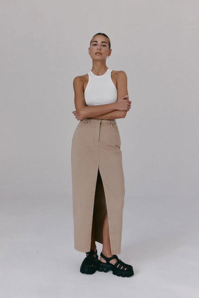 MUUV. fustă jeans NANTES