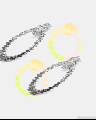 Tous cercei din argint placați cu aur