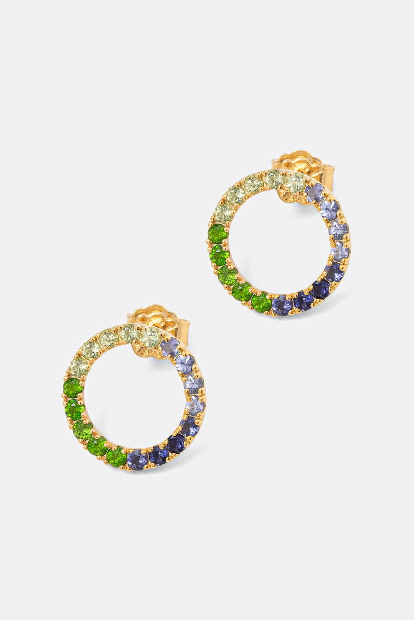 Tous cercei din argint placați cu aur