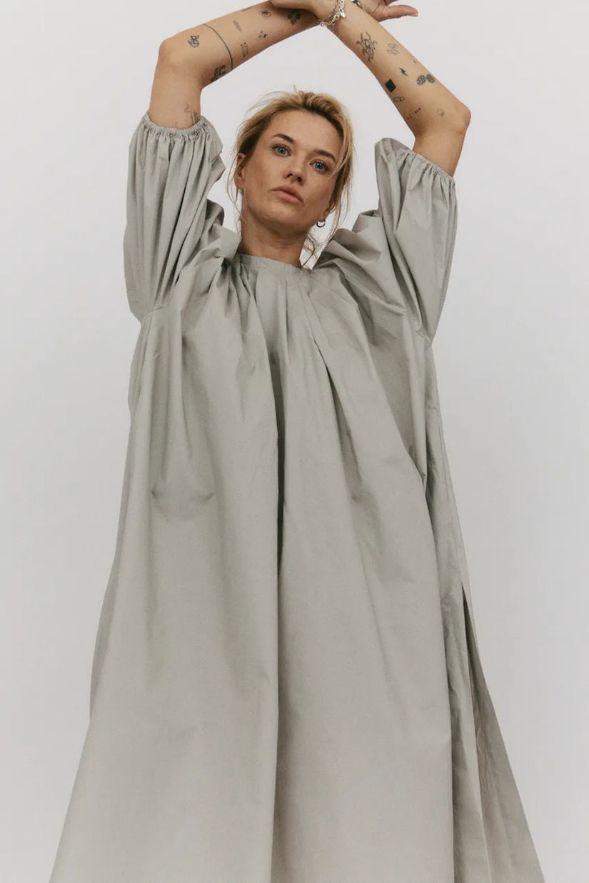 MUUV. rochie din bumbac BUFFLE