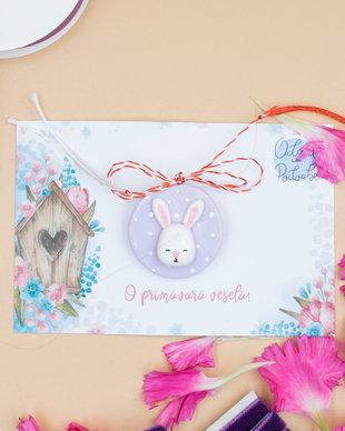 Mărțișor cu animăluț | Personalizat handmade | Lut polimeric
