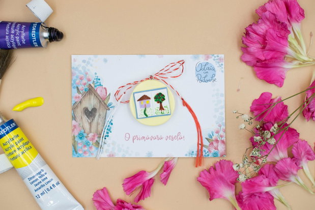 Martisor pictură | Personalizat handmade | Lut polimeric