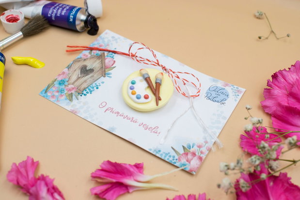 Martisor pictură | Personalizat handmade | Lut polimeric