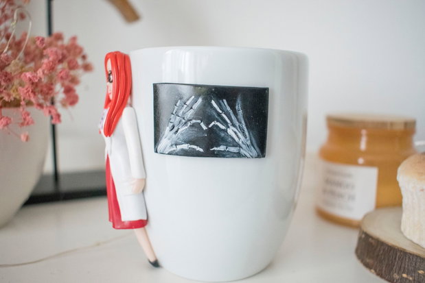 Cană Radiologie | Personalizată handmade | Lut polimeric