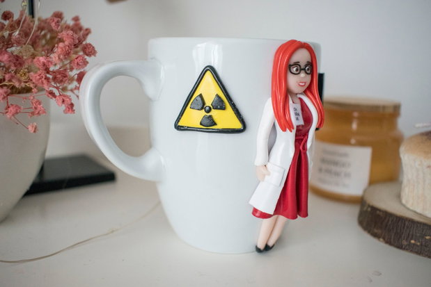 Cană Radiologie | Personalizată handmade | Lut polimeric