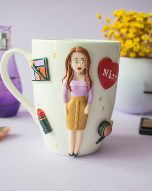 Cană Make-up | Personalizată handmade | Lut polimeric