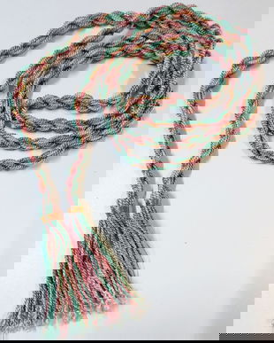 Șnur multicolor cu ciucuri