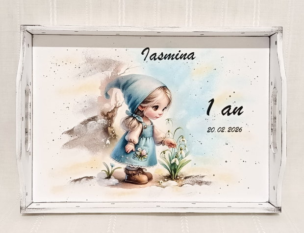 Tavita/set de mot fetita cu ghiocei