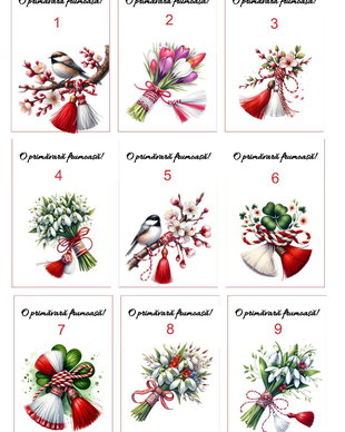 20b cartonase martisor, handmade