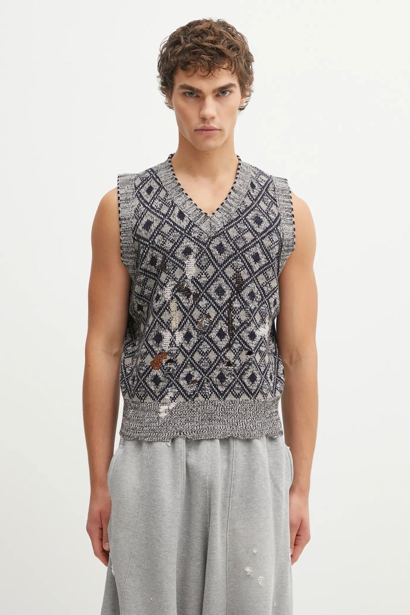 Wales Bonner vestă  de lână Sibling Knit Vest