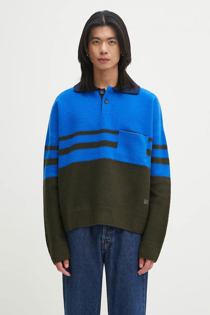 Wales Bonner pulover de lână Calm Polo