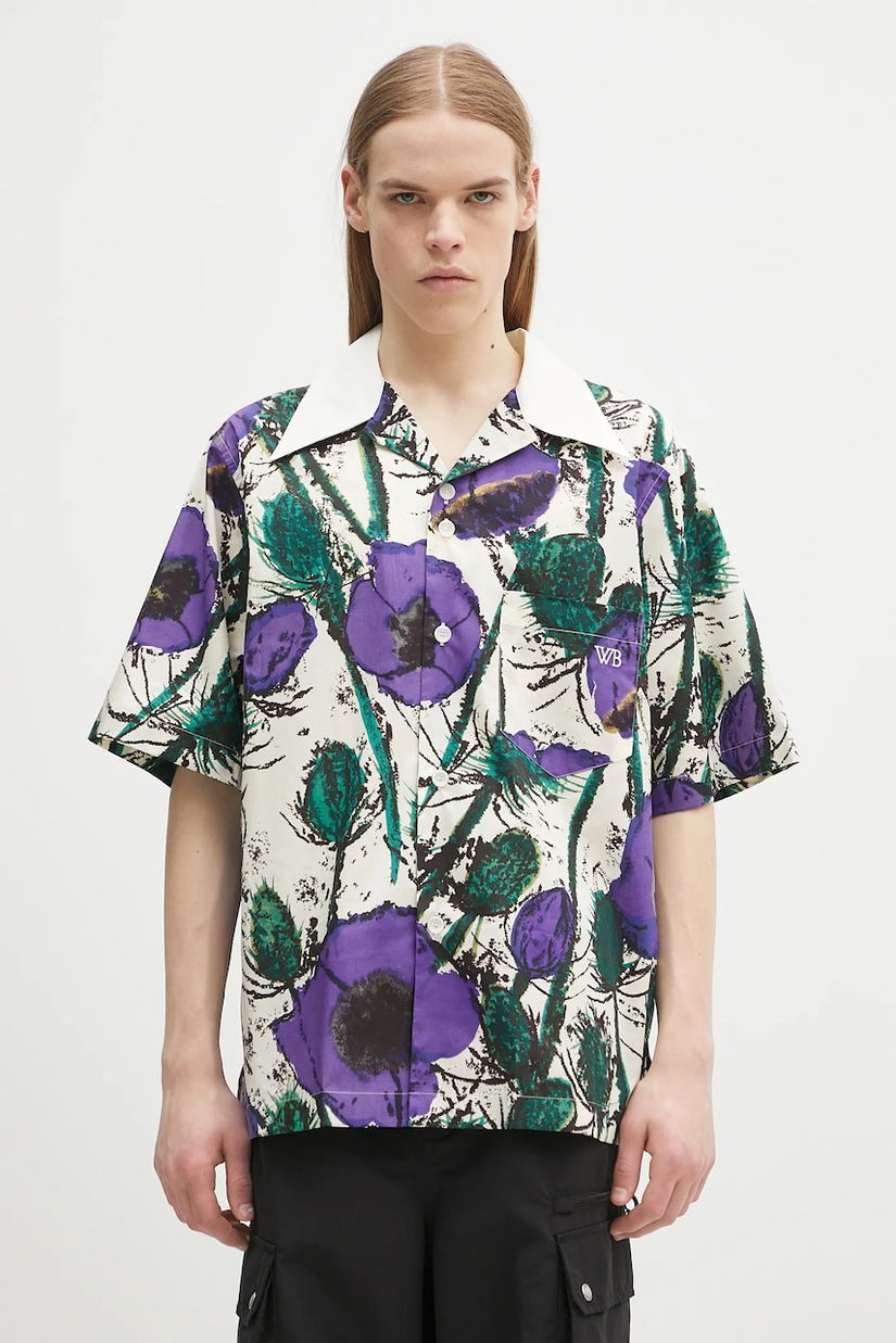 Wales Bonner cămașă din bumbac Highlife Bowling