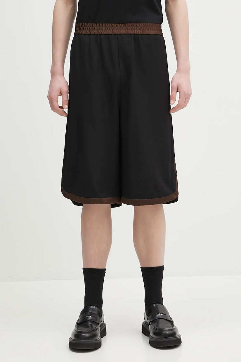 Wales Bonner pantaloni scurți din lână Ossie