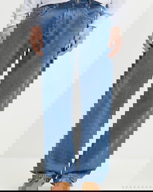 No Problemo blugi din bumbac Bagi Jean