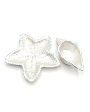 Set ceramic decorativ stea de mare si cochilie, 4567