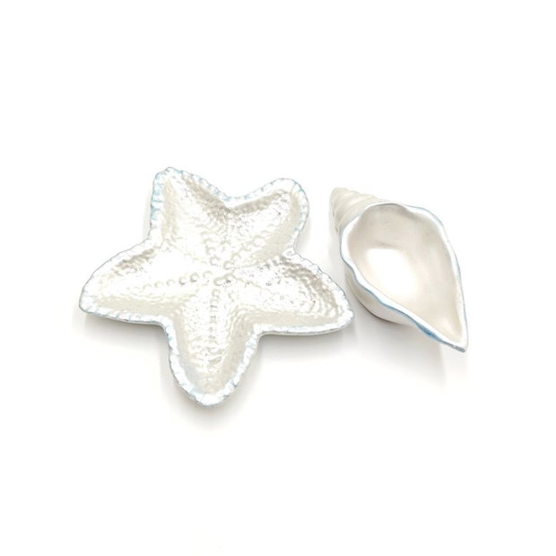Set ceramic decorativ stea de mare si cochilie, 4567