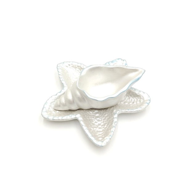 Set ceramic decorativ stea de mare si cochilie, 4567