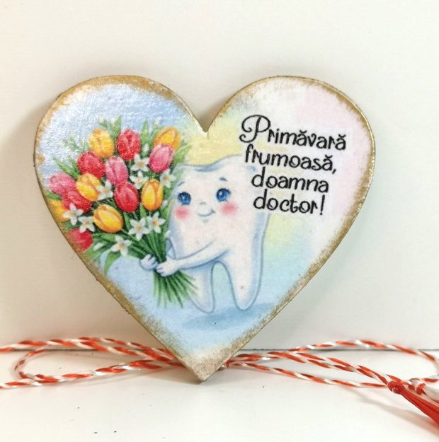 Martisor personalizat medic stomatolog, dentist