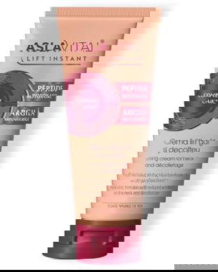 Crema Lift Gat si Decolteu, cu Argila Naturala si Peptide Botox-Like - Aslavital Lift Instant Lifting Cream for Neck and Decolletage, 100 ml