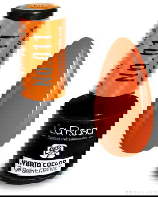 Lac de unghii La Rosa Profesionales Creme hybrid gel 011 orange, 9 ml
