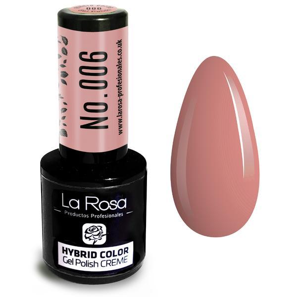 Lac de unghii La Rosa Profesionales Creme hybrid gel 006 dusty pink, 9 ml