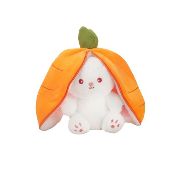 Jucărie de pluș 2 &icirc;n 1, Iepuraș, 25 cm, portocaliu