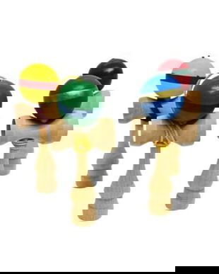 Mini Kendama din Lemn, 8 cm