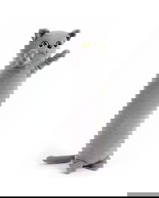 Pisică de pluș Brittish Gri 50 cm