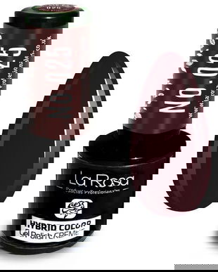 Lac de unghii La Rosa Profesionales Creme hybrid gel 025 dark burgundy, 9 ml